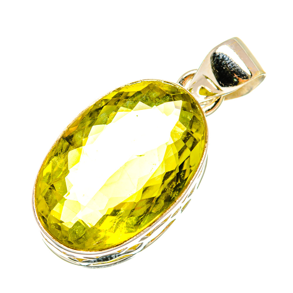 Olive Quartz Pendants handcrafted by Anasilvercos - PD6311
