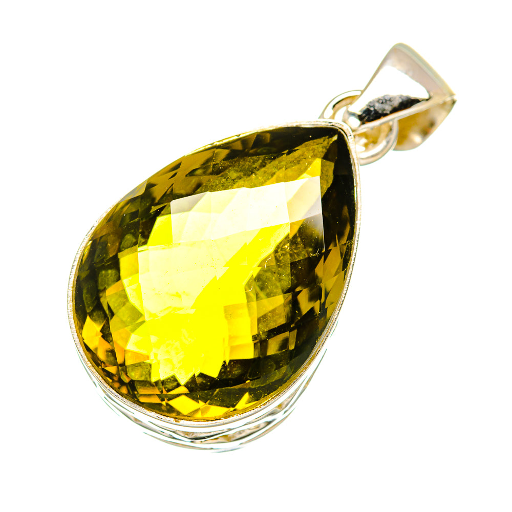 Olive Quartz Pendants handcrafted by Anasilvercos - PD6313