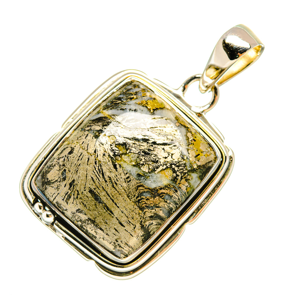 Pyrite Agate Pendants handcrafted by Anasilvercos - PD6317