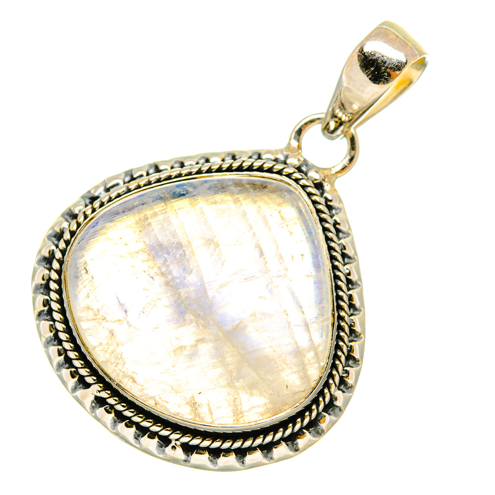 Rainbow Moonstone Pendants handcrafted by Anasilvercos - PD6335
