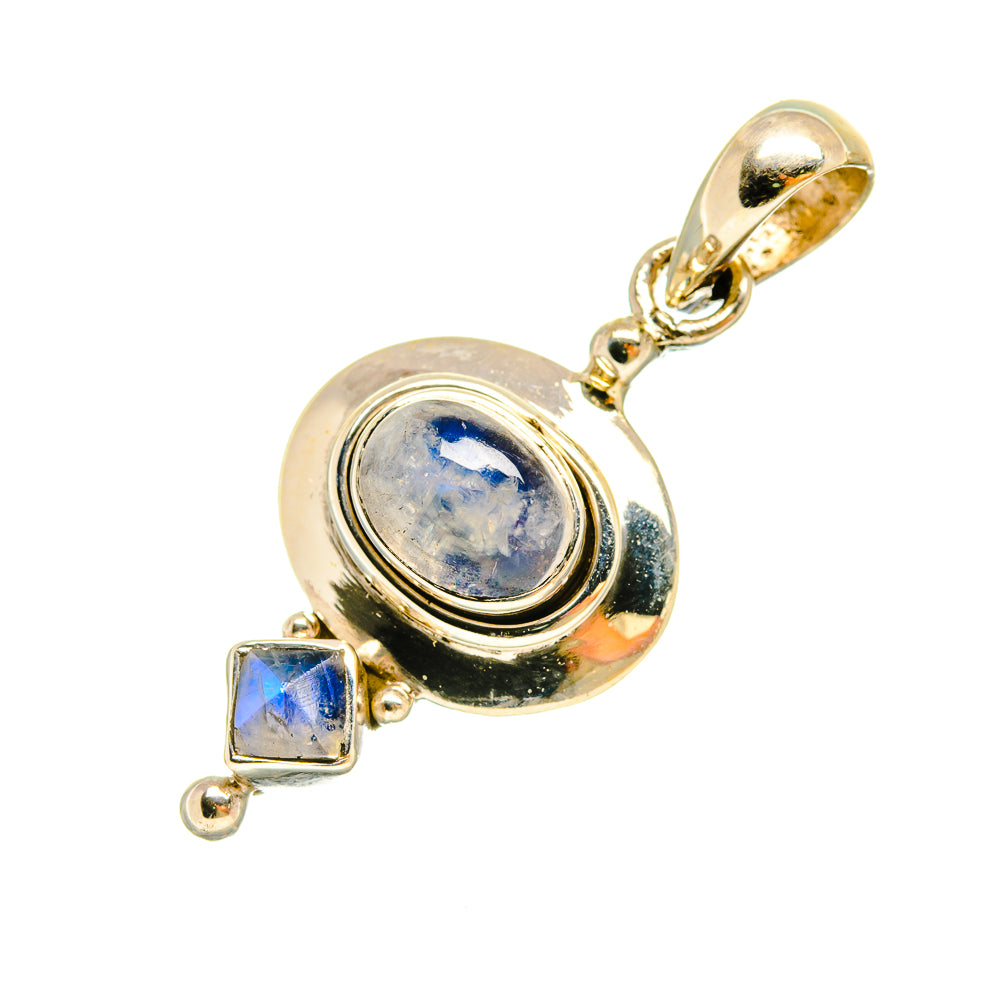 Rainbow Moonstone Pendants handcrafted by Anasilvercos - PD6338