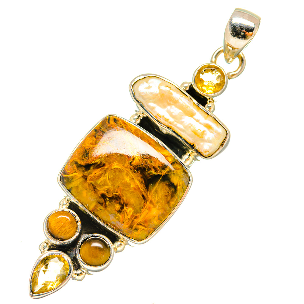 Golden Pietersite Pendants handcrafted by Anasilvercos - PD6356