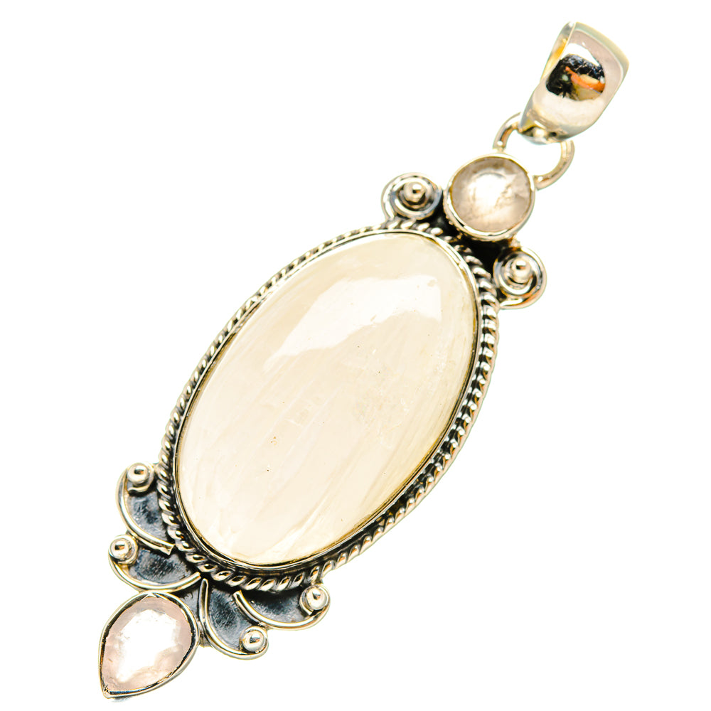 White Scolecite Pendants handcrafted by Anasilvercos - PD6375