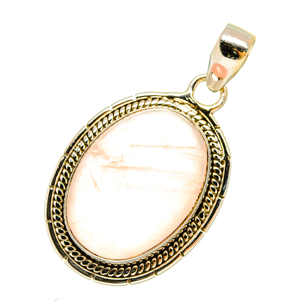 Rose Quartz Pendants handcrafted by Anasilvercos - PD6389