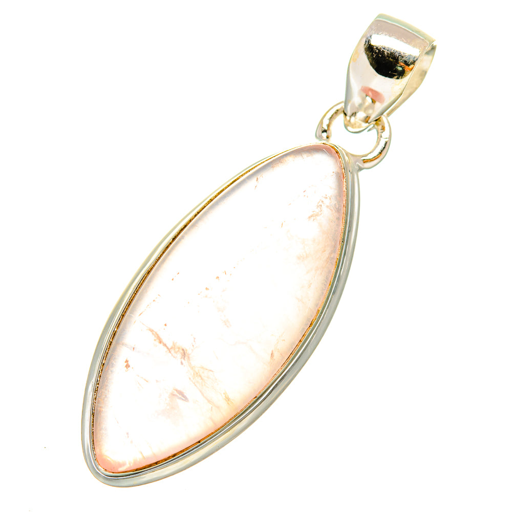 Rose Quartz Pendants handcrafted by Anasilvercos - PD6391
