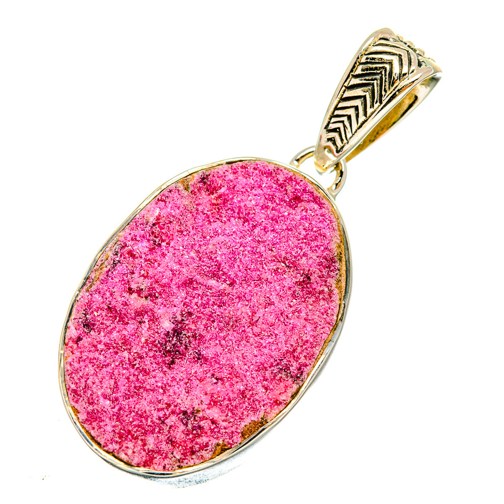 Cobalto Calcite Druzy Pendants handcrafted by Anasilvercos - PD6395