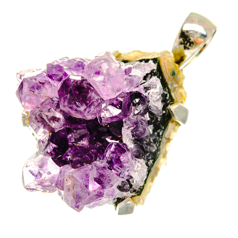 Amethyst Crystal Pendants handcrafted by Anasilvercos - PD6412