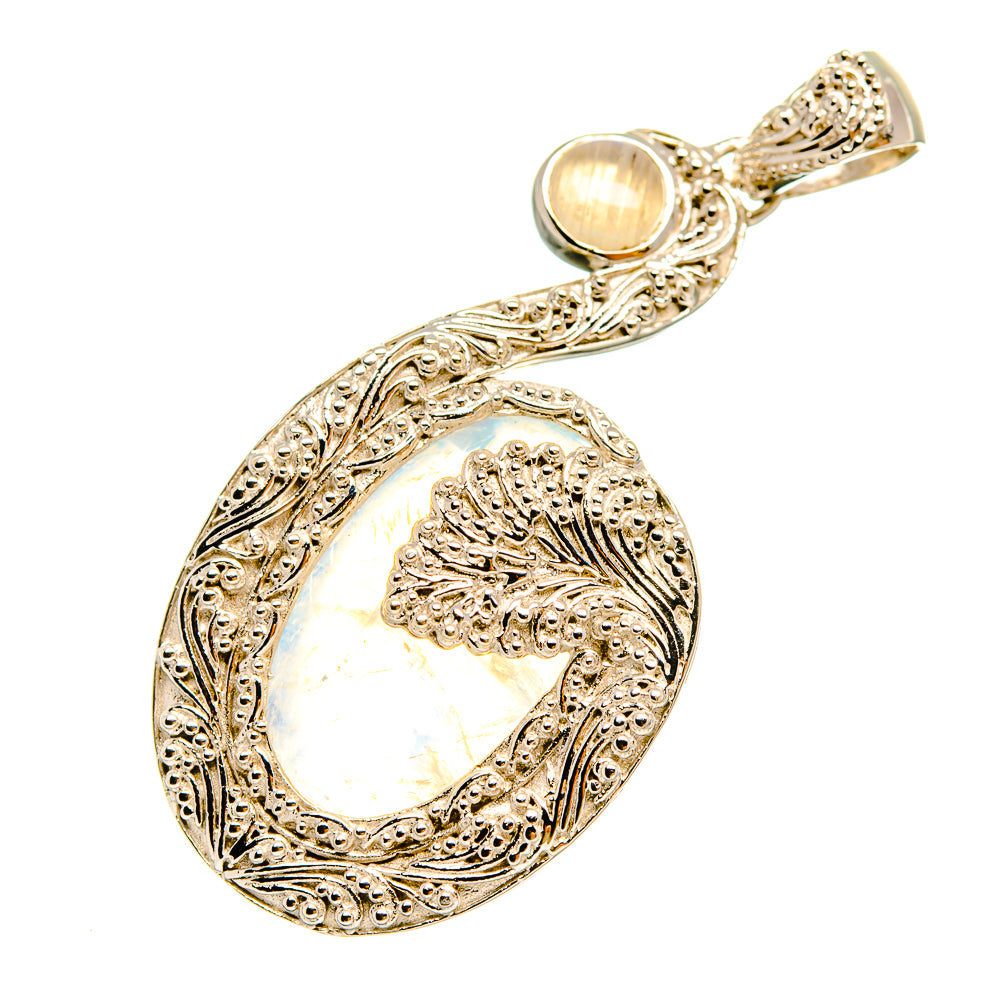 Rainbow Moonstone Pendants handcrafted by Anasilvercos - PD6417
