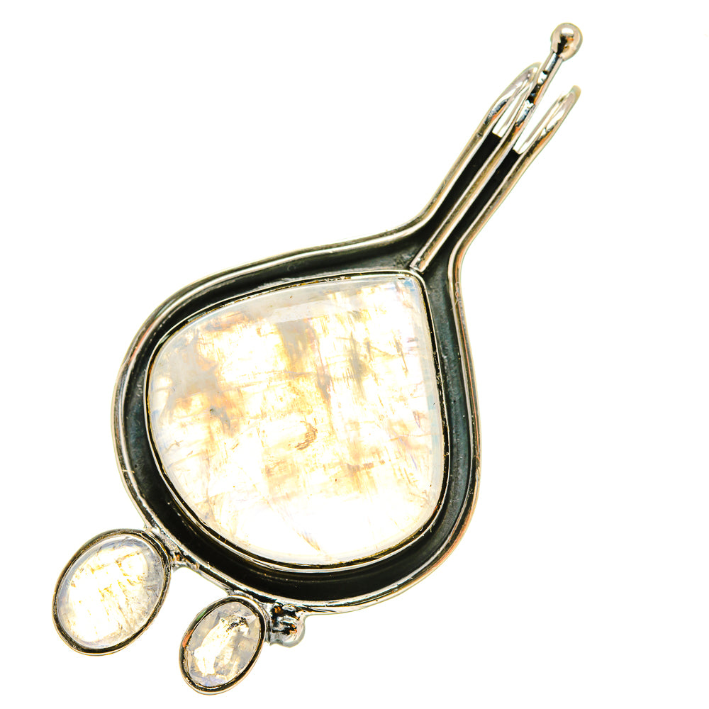 Rainbow Moonstone Pendants handcrafted by Anasilvercos - PD6418