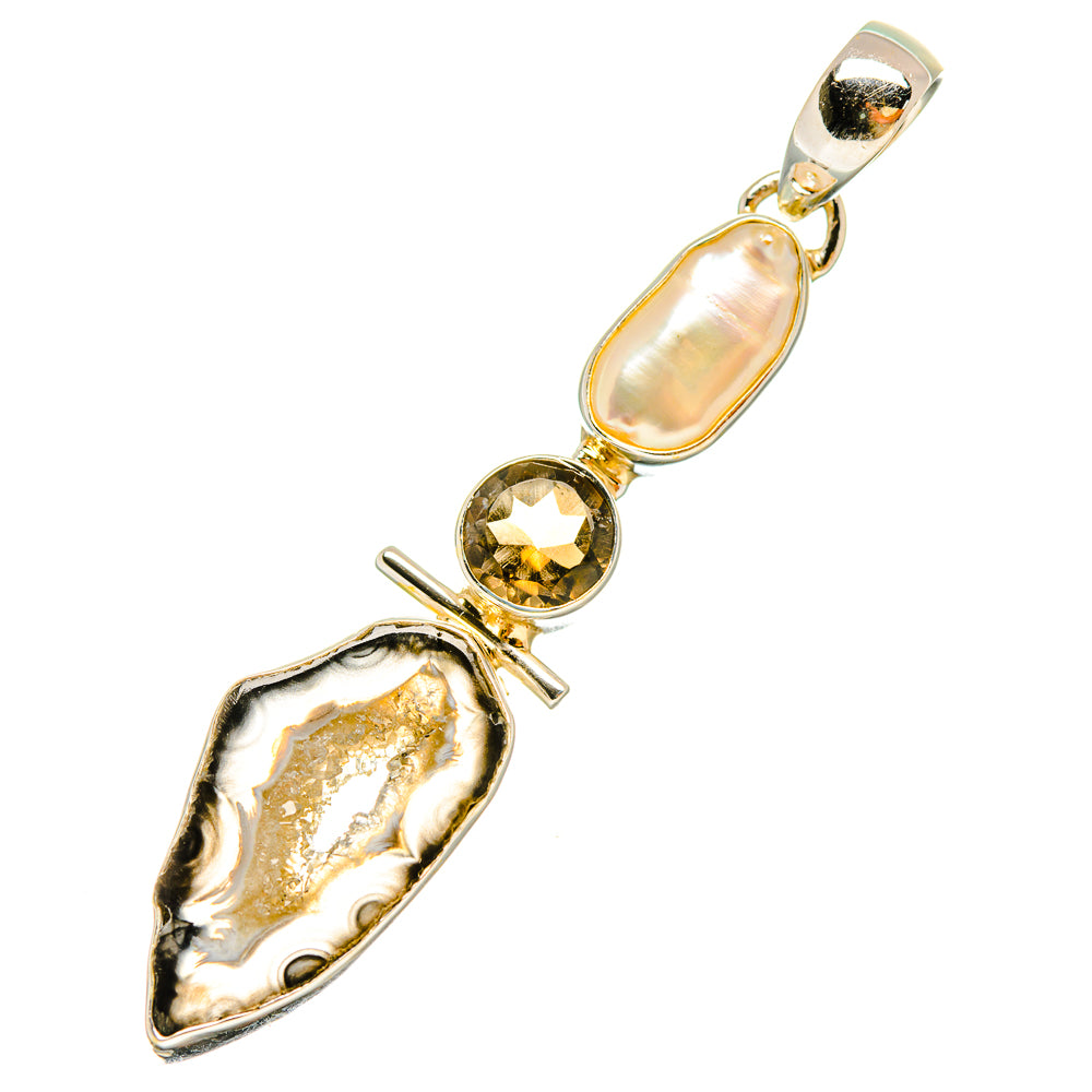 Coconut Geode Druzy Pendants handcrafted by Anasilvercos - PD6429