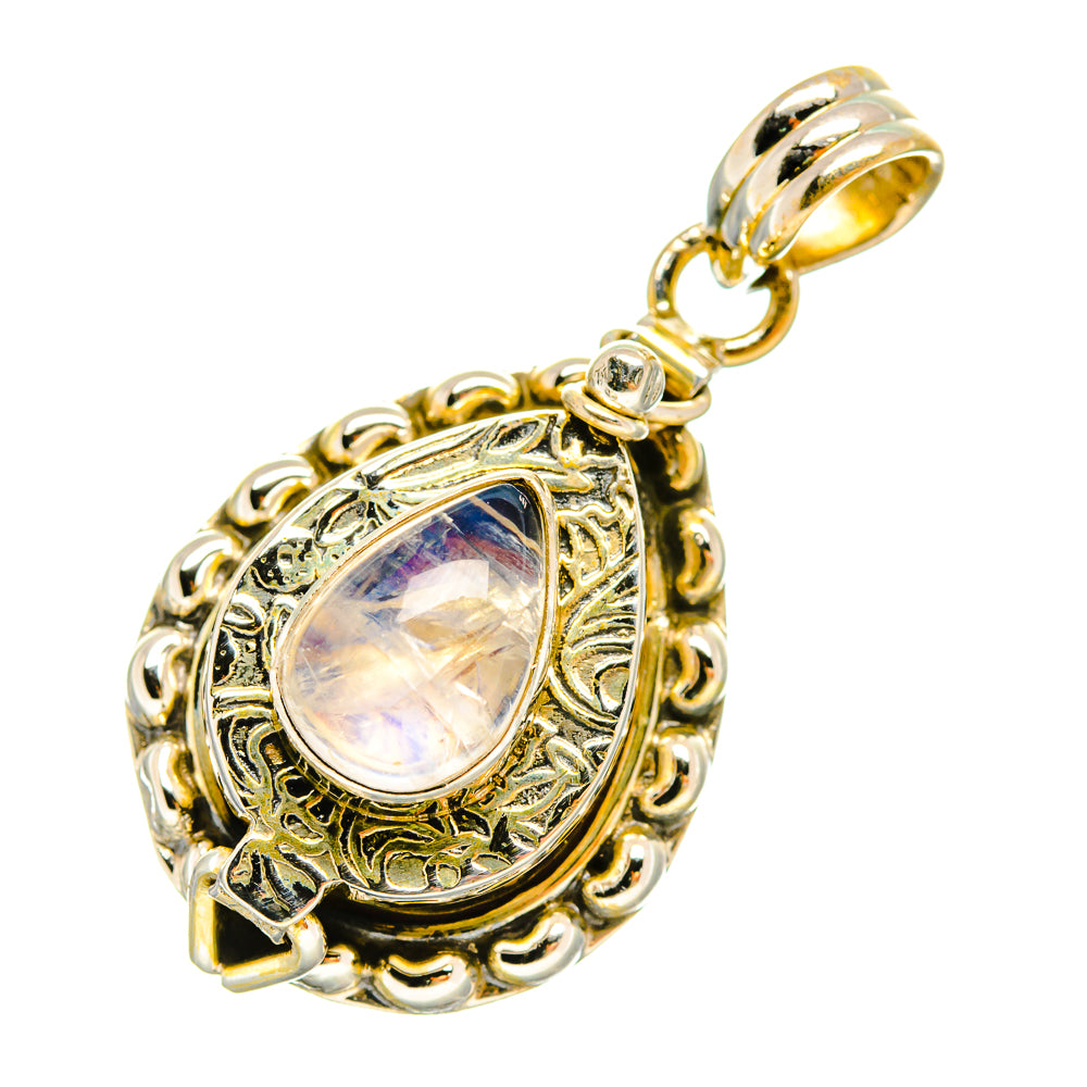 Rainbow Moonstone Pendants handcrafted by Anasilvercos - PD6448