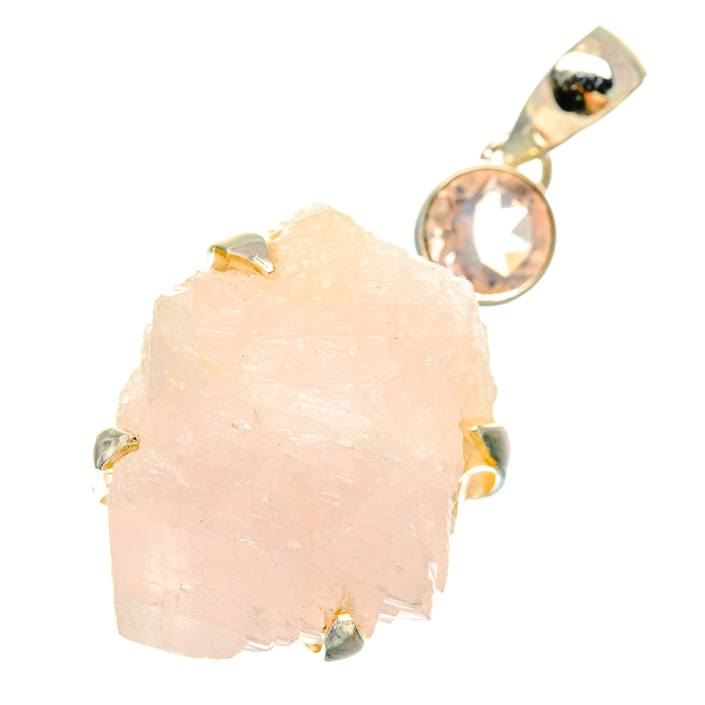 Rose Quartz Pendants handcrafted by Anasilvercos - PD6467