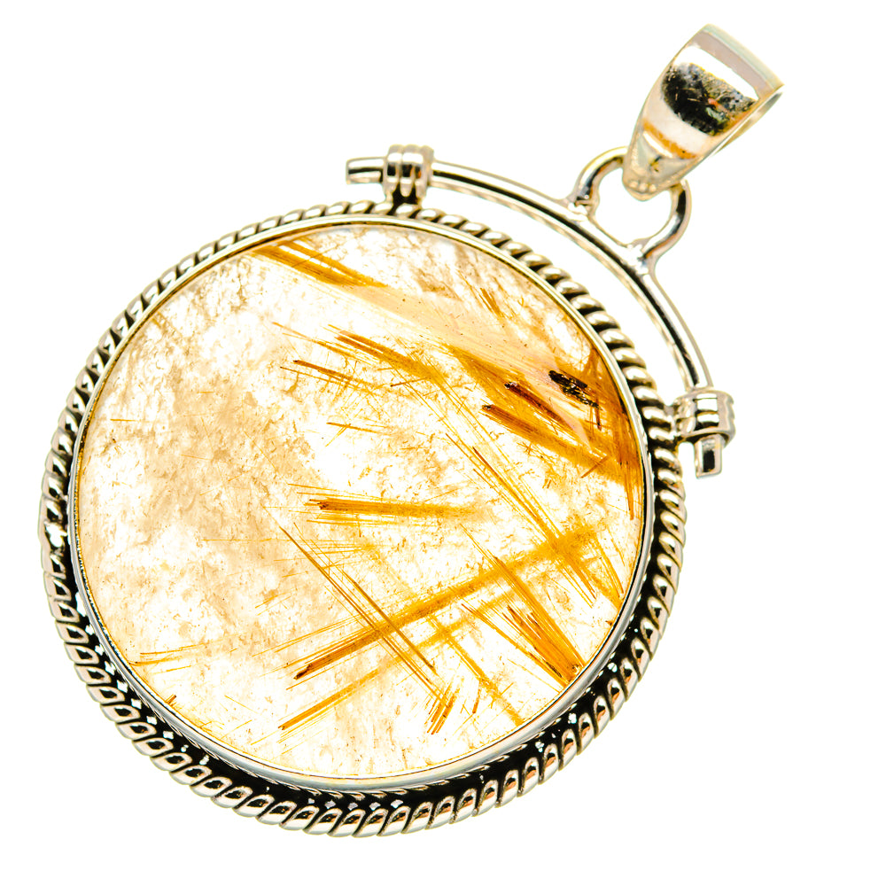Rutilated Quartz Pendants handcrafted by Anasilvercos - PD6475