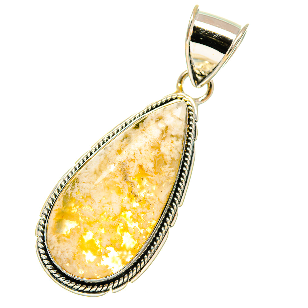 Plume Agate Pendants handcrafted by Anasilvercos - PD6491