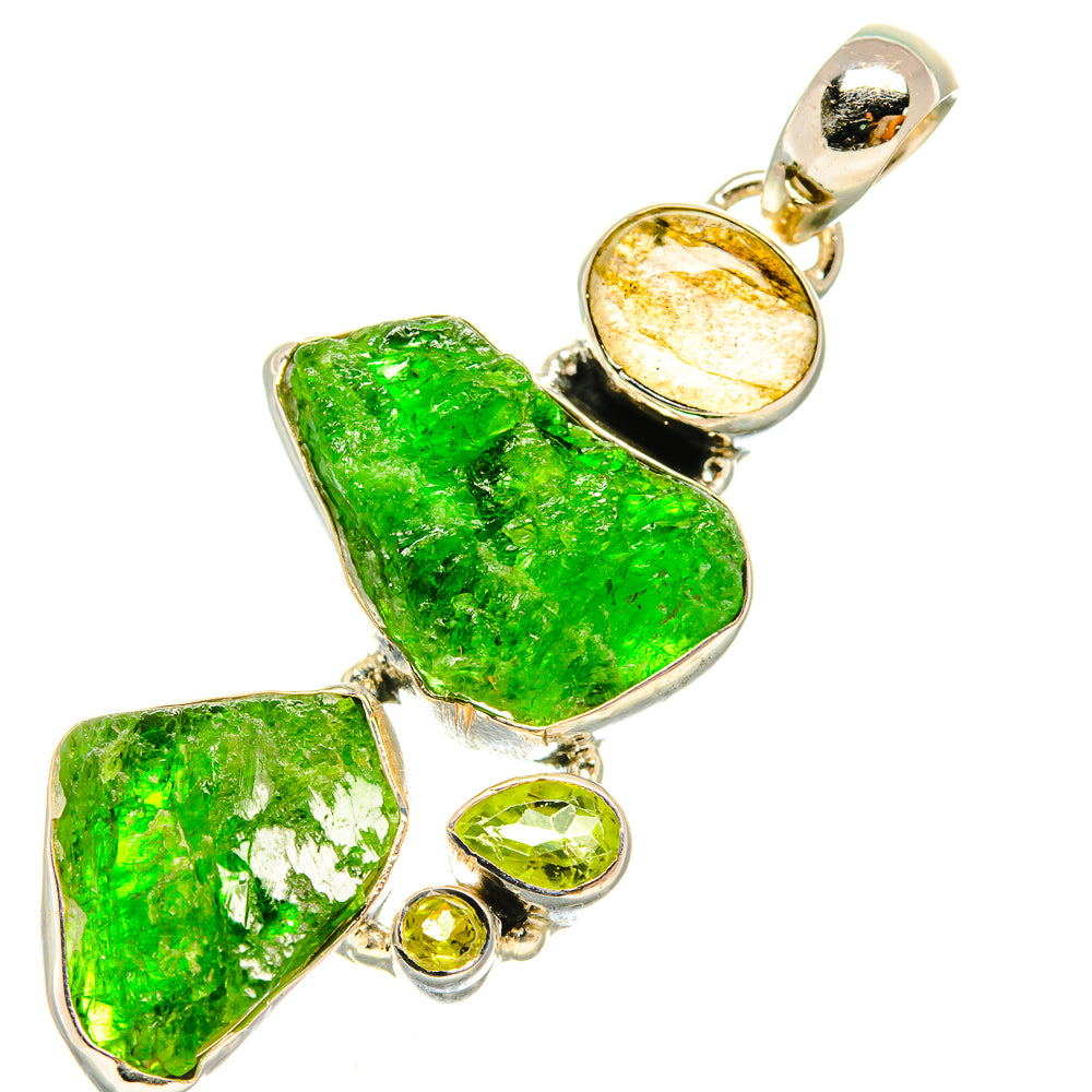 Chrome Diopside Pendants handcrafted by Anasilvercos - PD6517