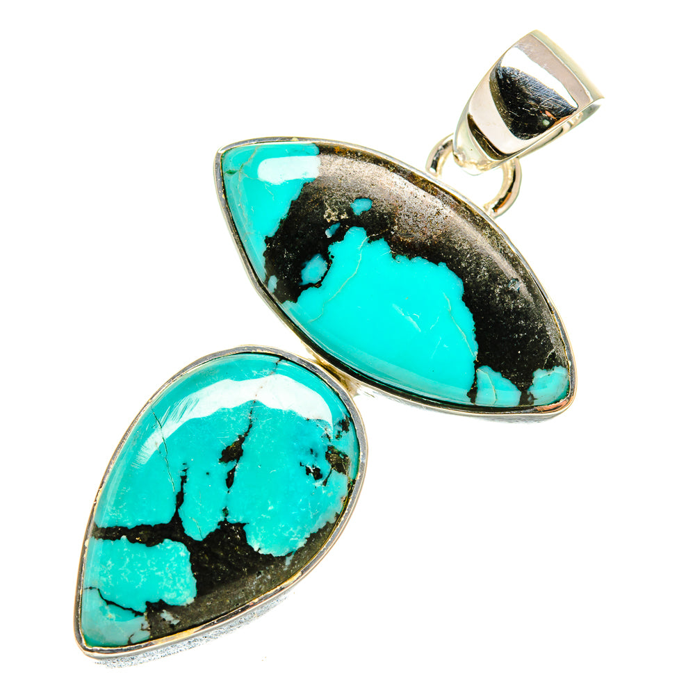 Tibetan Turquoise Pendants handcrafted by Anasilvercos - PD6530
