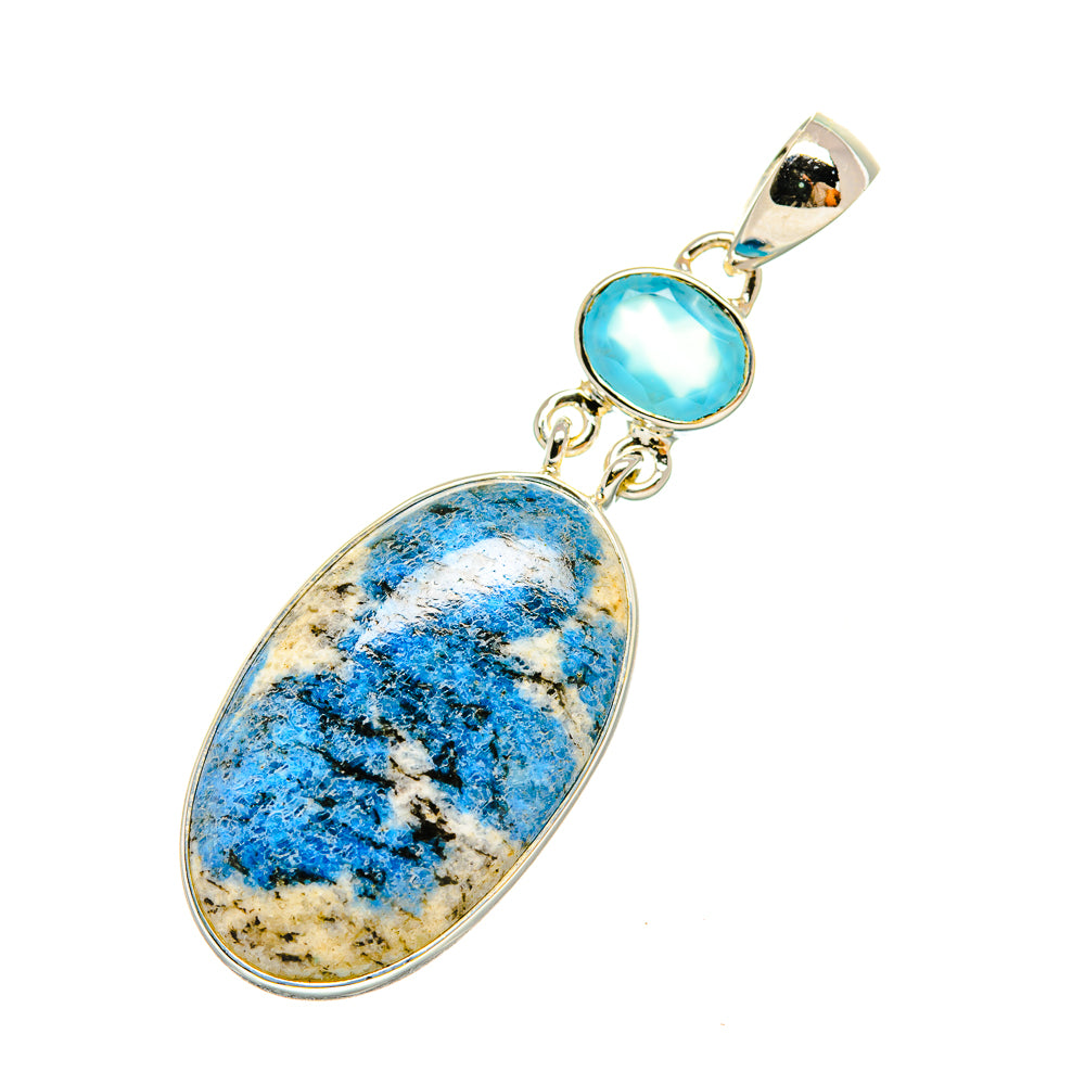 K2 Blue Azurite Pendants handcrafted by Anasilvercos - PD6544