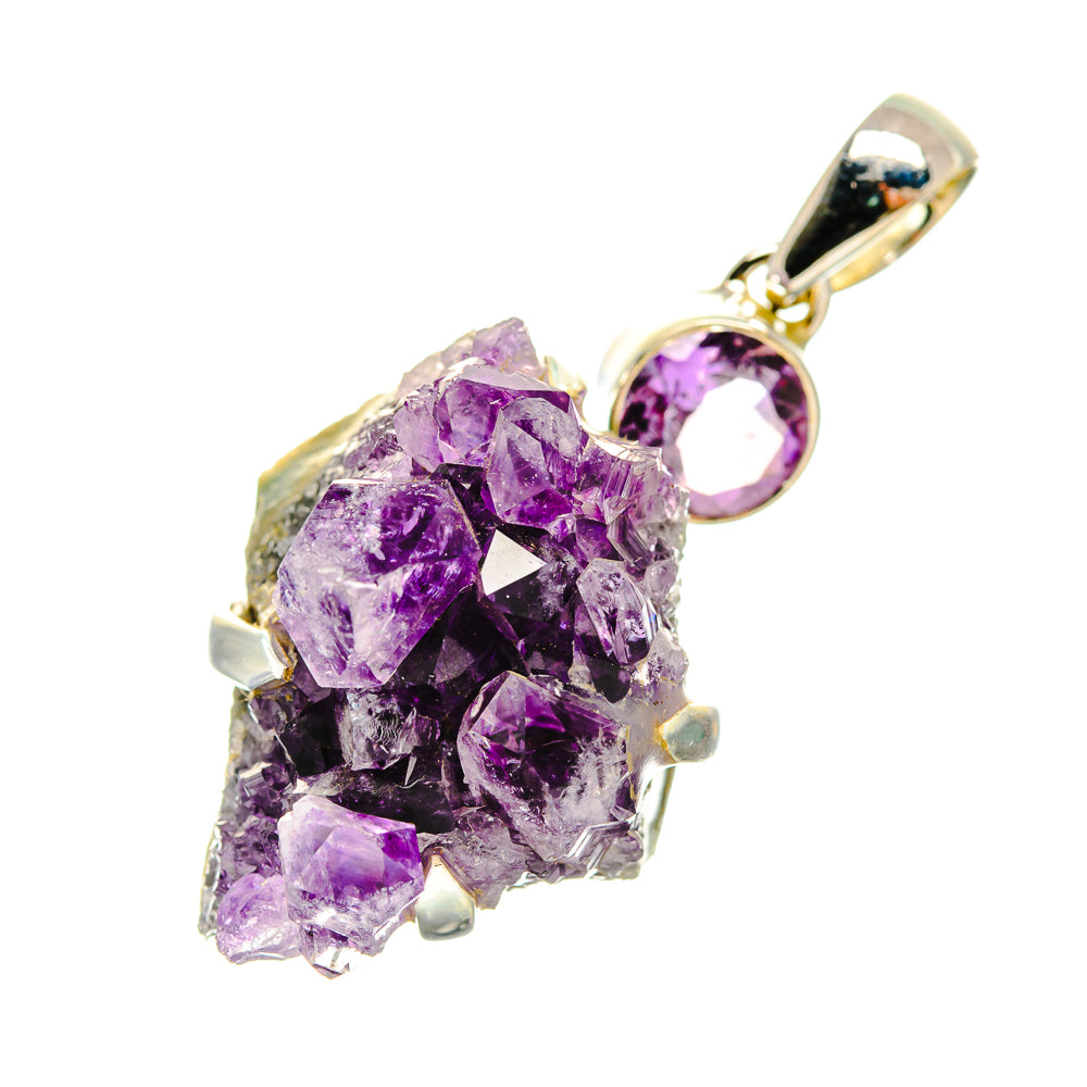 Amethyst Crystal Pendants handcrafted by Anasilvercos - PD6593