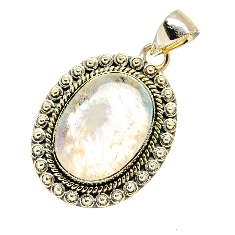 Rainbow Moonstone Pendants handcrafted by Anasilvercos - PD6598