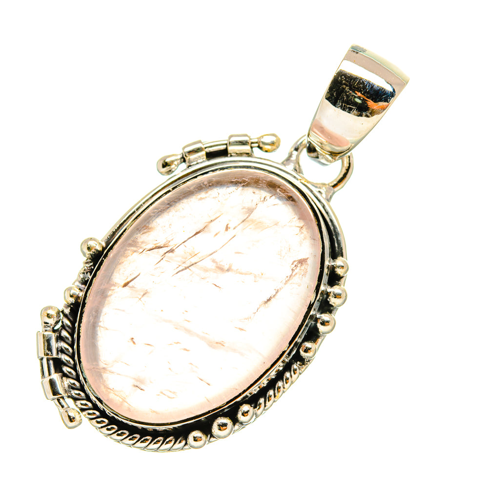 Rose Quartz Pendants handcrafted by Anasilvercos - PD6599
