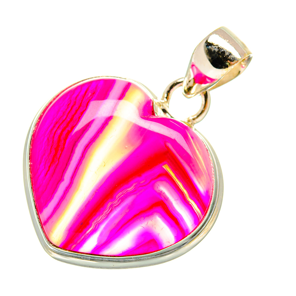 Pink Botswana Agate Pendants handcrafted by Anasilvercos - PD6616