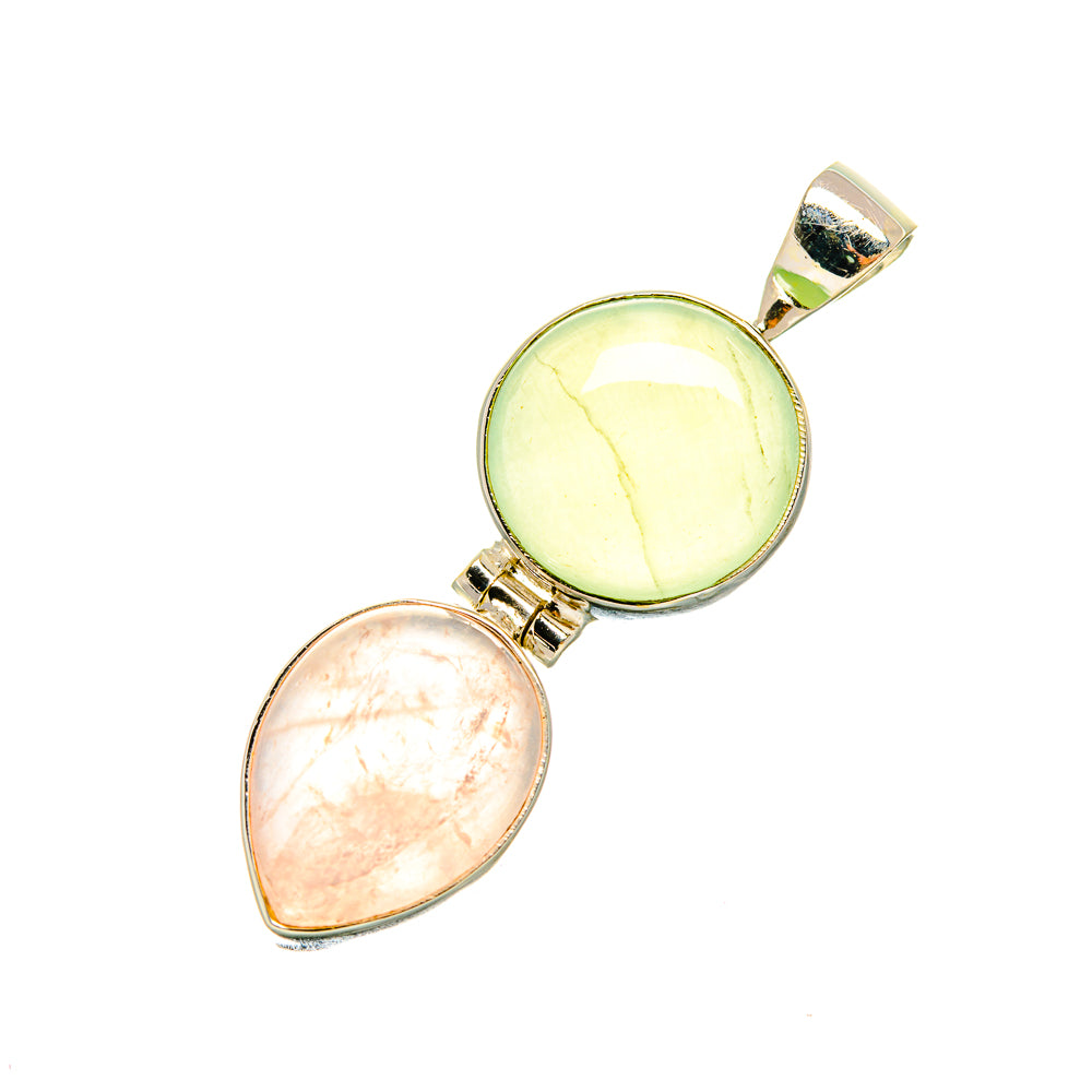 Rose Quartz Pendants handcrafted by Anasilvercos - PD6643