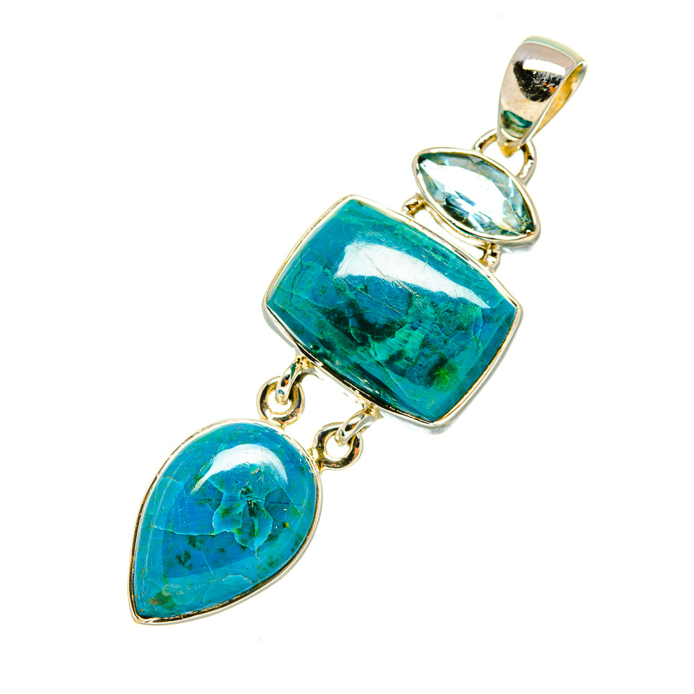 Chrysocolla Pendants handcrafted by Anasilvercos - PD6661