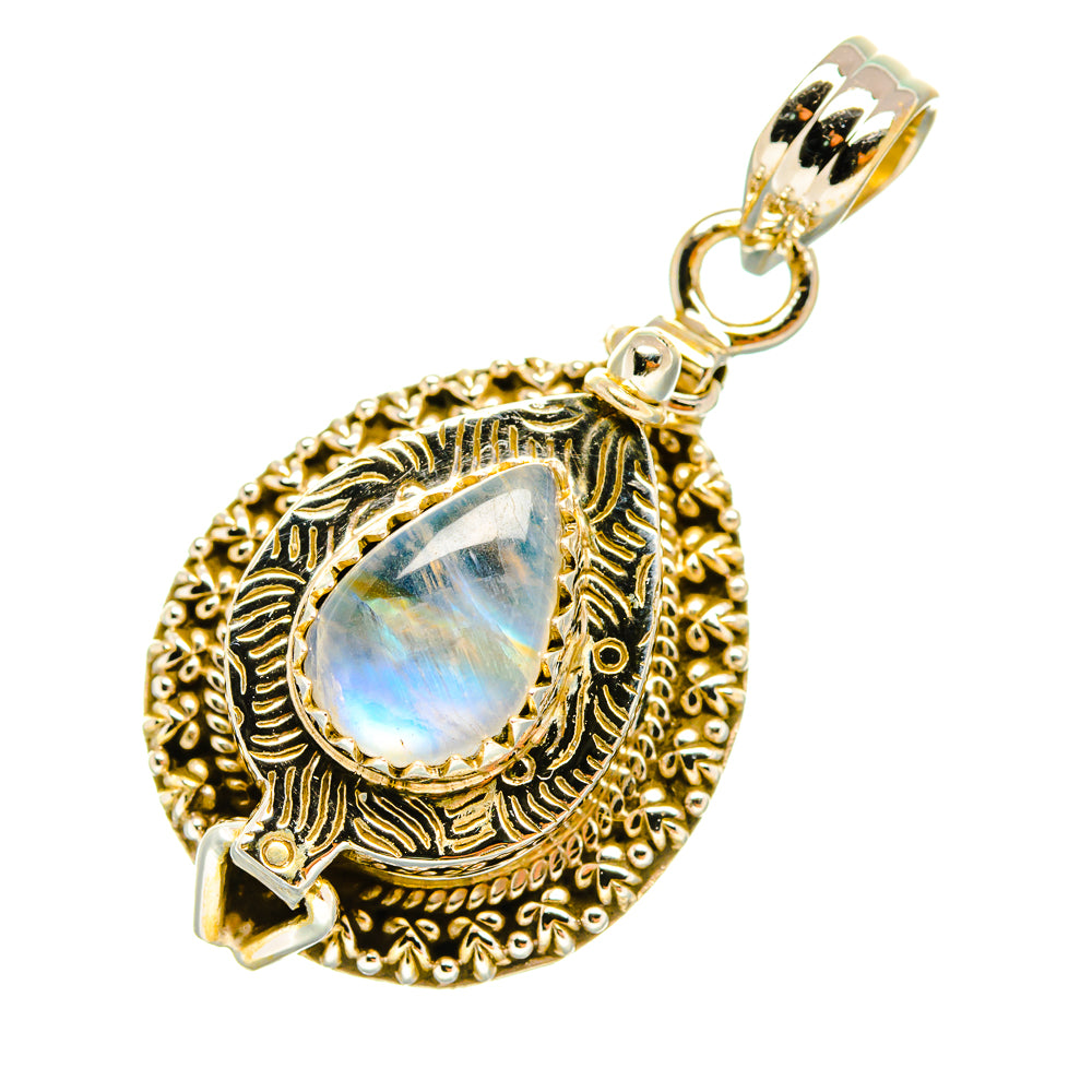 Rainbow Moonstone Pendants handcrafted by Anasilvercos - PD6682
