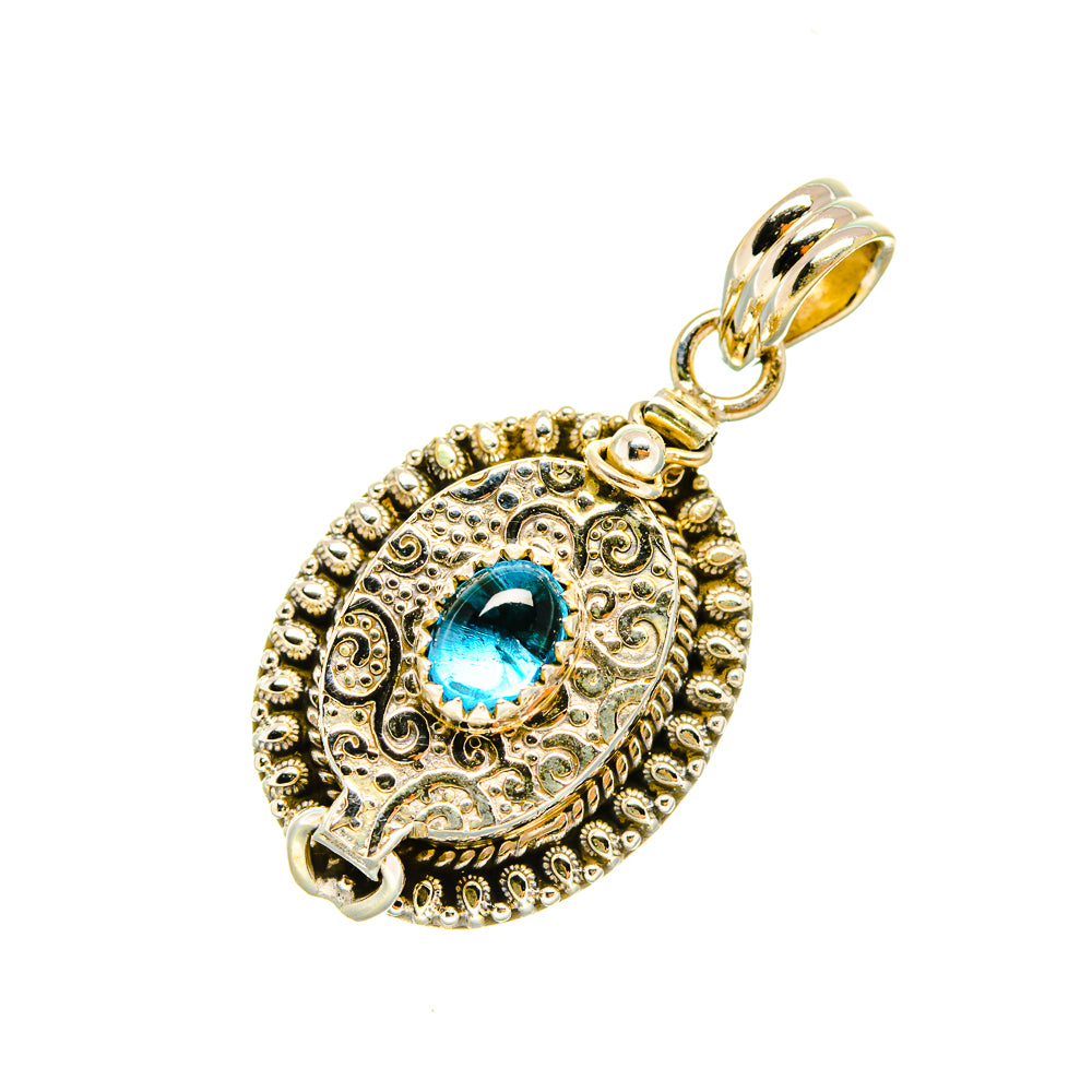 Blue Tourmaline Pendants handcrafted by Anasilvercos - PD6683