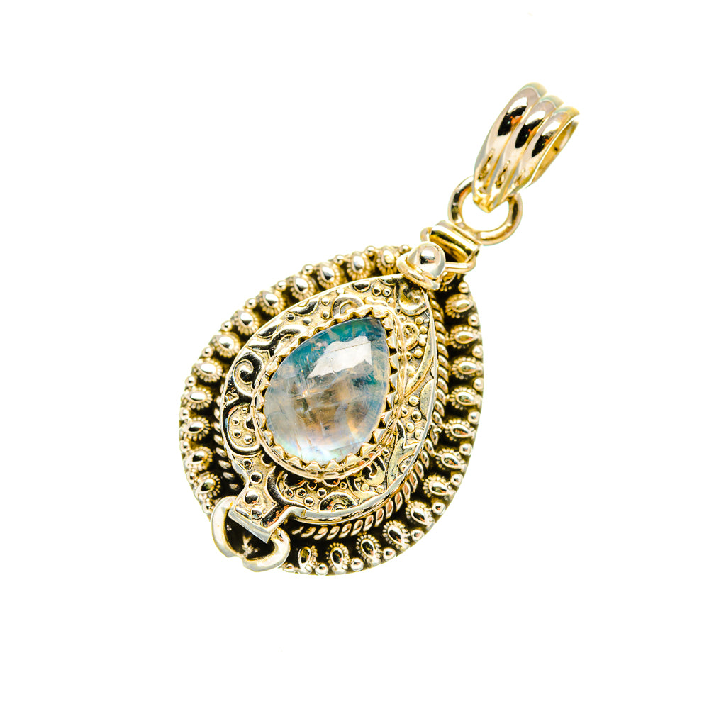 Rainbow Moonstone Pendants handcrafted by Anasilvercos - PD6684