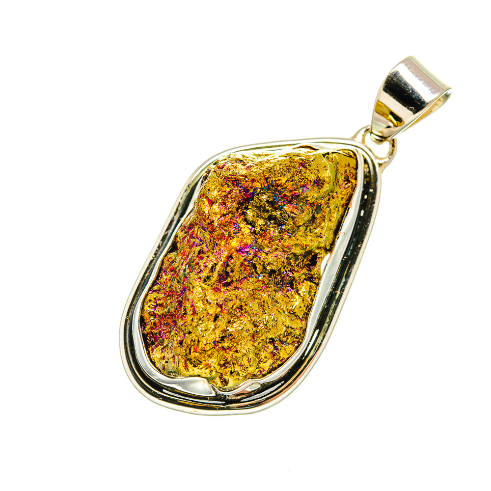 Spectro Pyrite Druzy Pendants handcrafted by Anasilvercos - PD6691