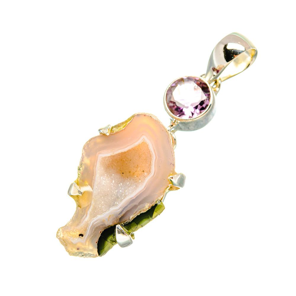 Coconut Geode Druzy Pendants handcrafted by Anasilvercos - PD6705