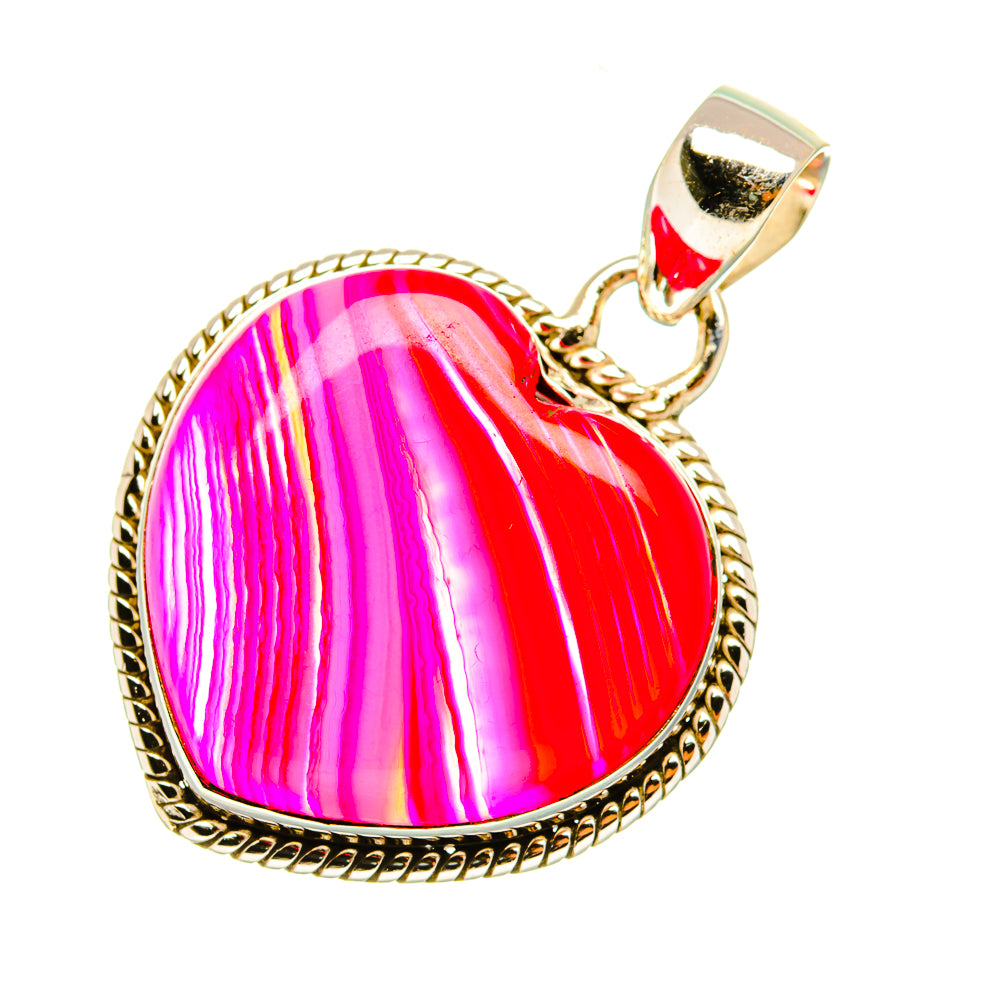 Pink Botswana Agate Pendants handcrafted by Anasilvercos - PD6735