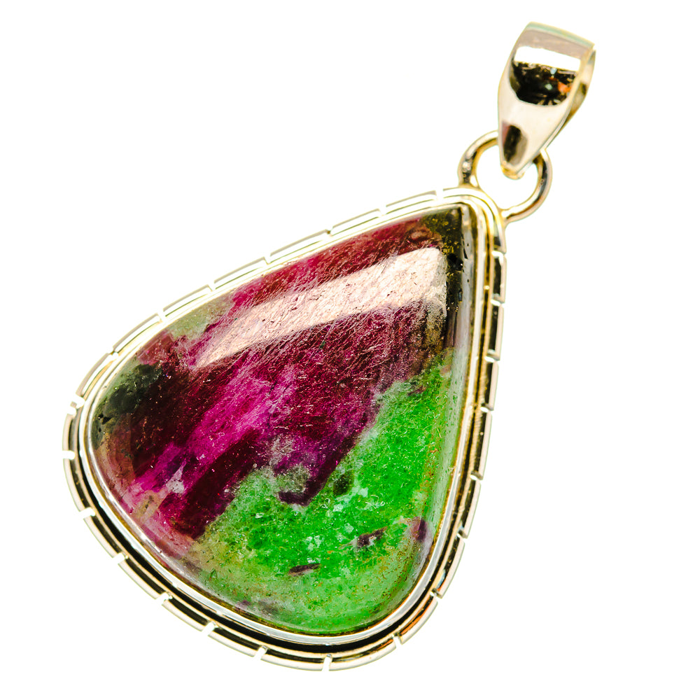 Ruby Zoisite Pendants handcrafted by Anasilvercos - PD6736