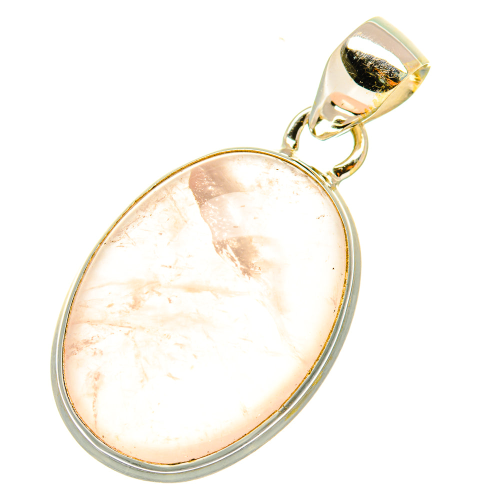Rose Quartz Pendants handcrafted by Anasilvercos - PD6755
