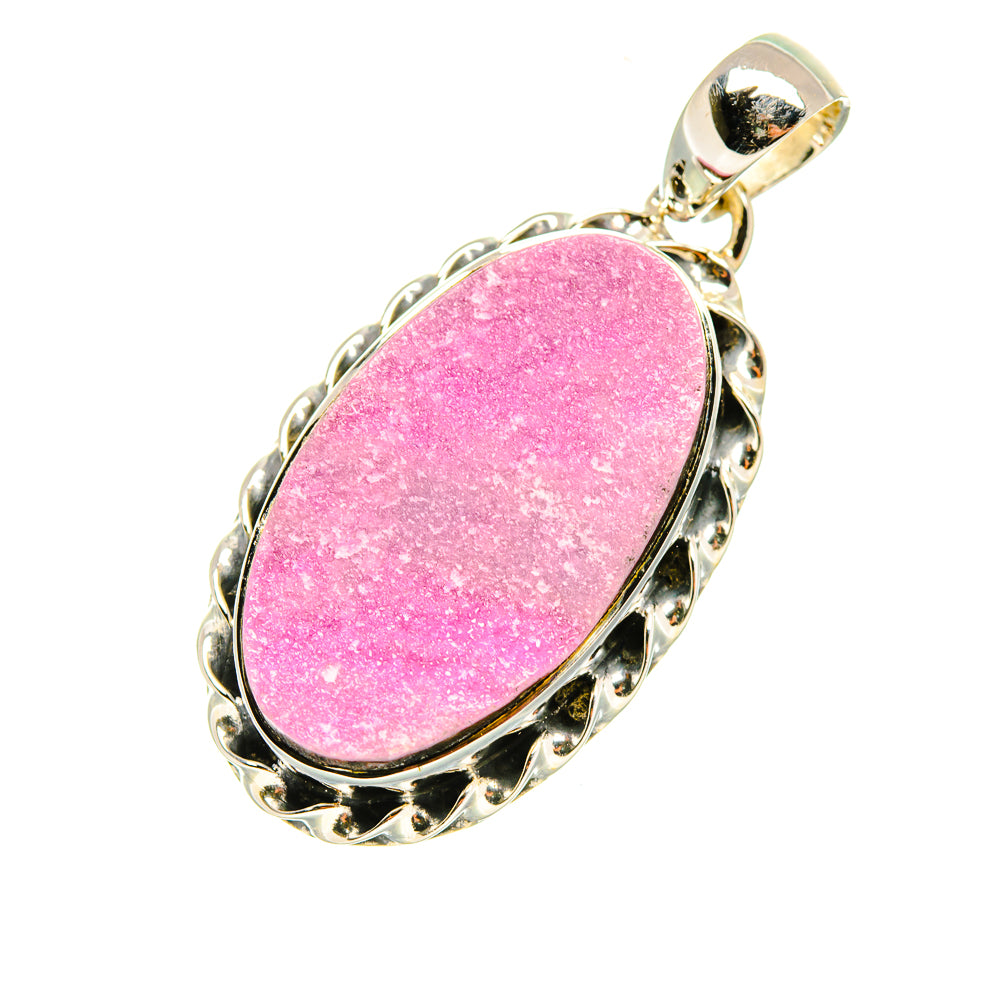 Cobalto Calcite Druzy Pendants handcrafted by Anasilvercos - PD6759