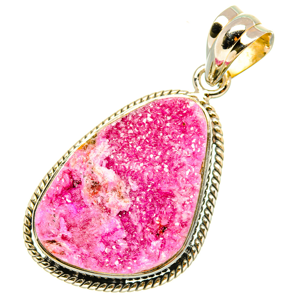 Cobalto Calcite Druzy Pendants handcrafted by Anasilvercos - PD6763