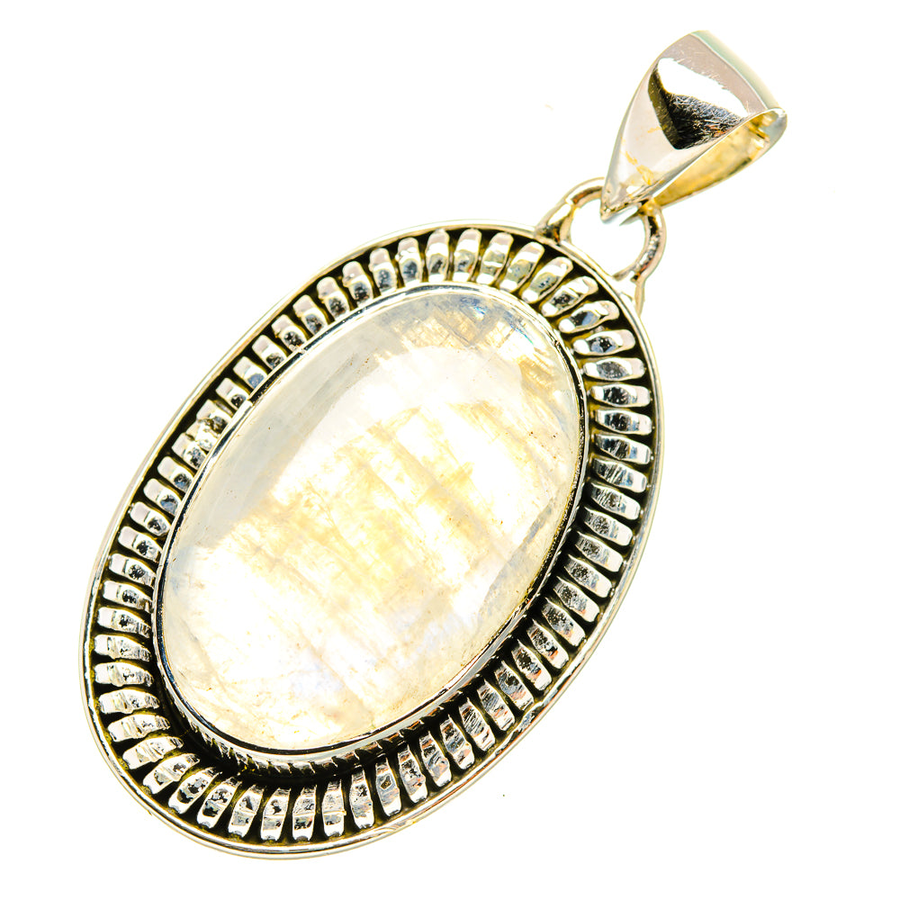 Rainbow Moonstone Pendants handcrafted by Anasilvercos - PD6772