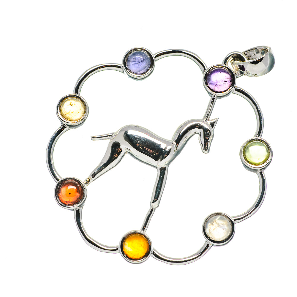 Multi-Stone Chakra Pendants handcrafted by Anasilvercos - PD678043