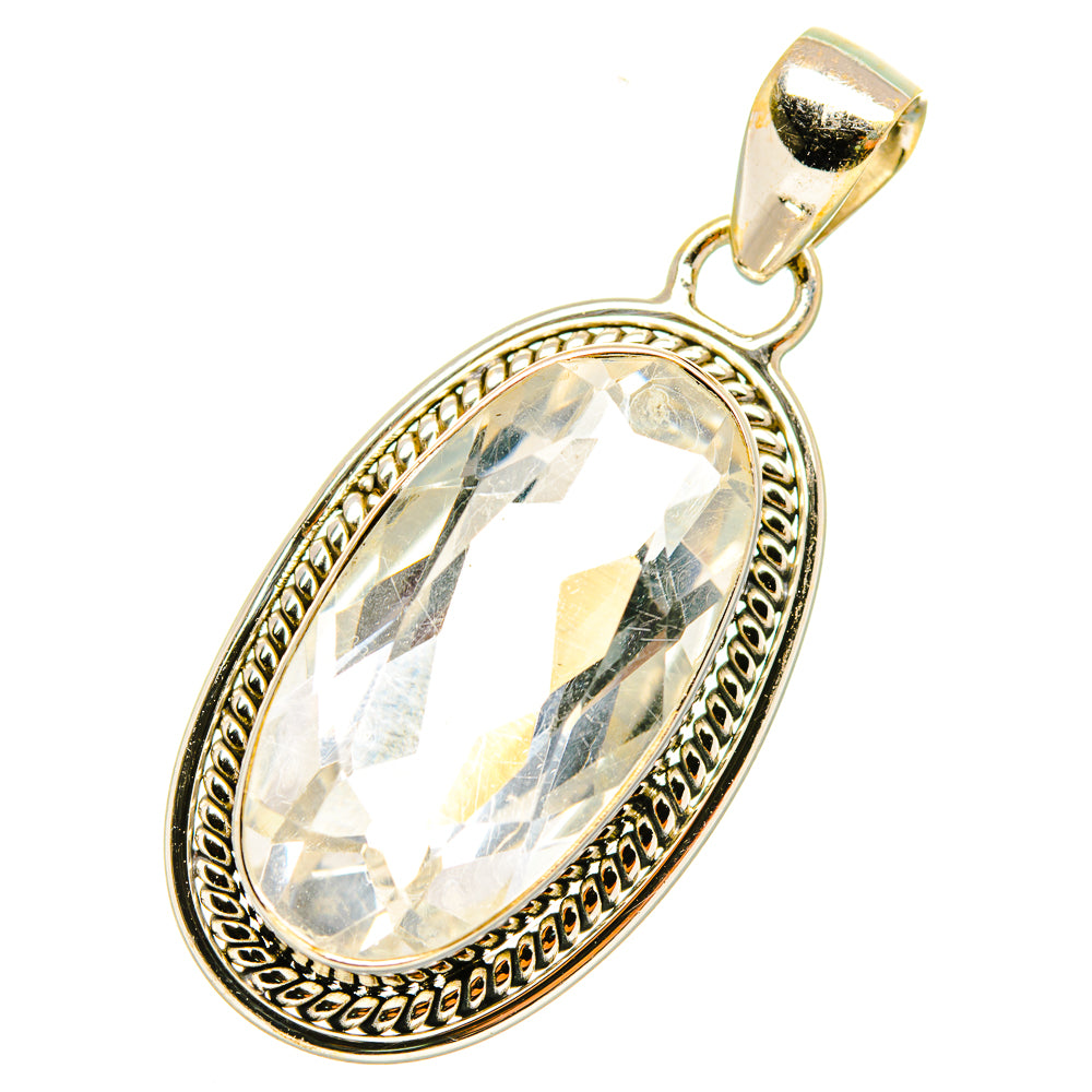 White Quartz Pendants handcrafted by Anasilvercos - PD6786