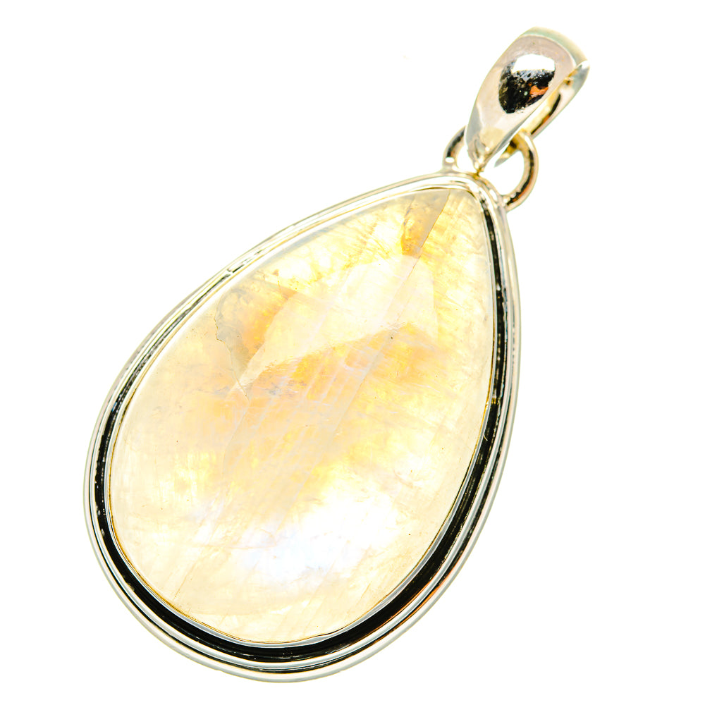 Rainbow Moonstone Pendants handcrafted by Anasilvercos - PD6793