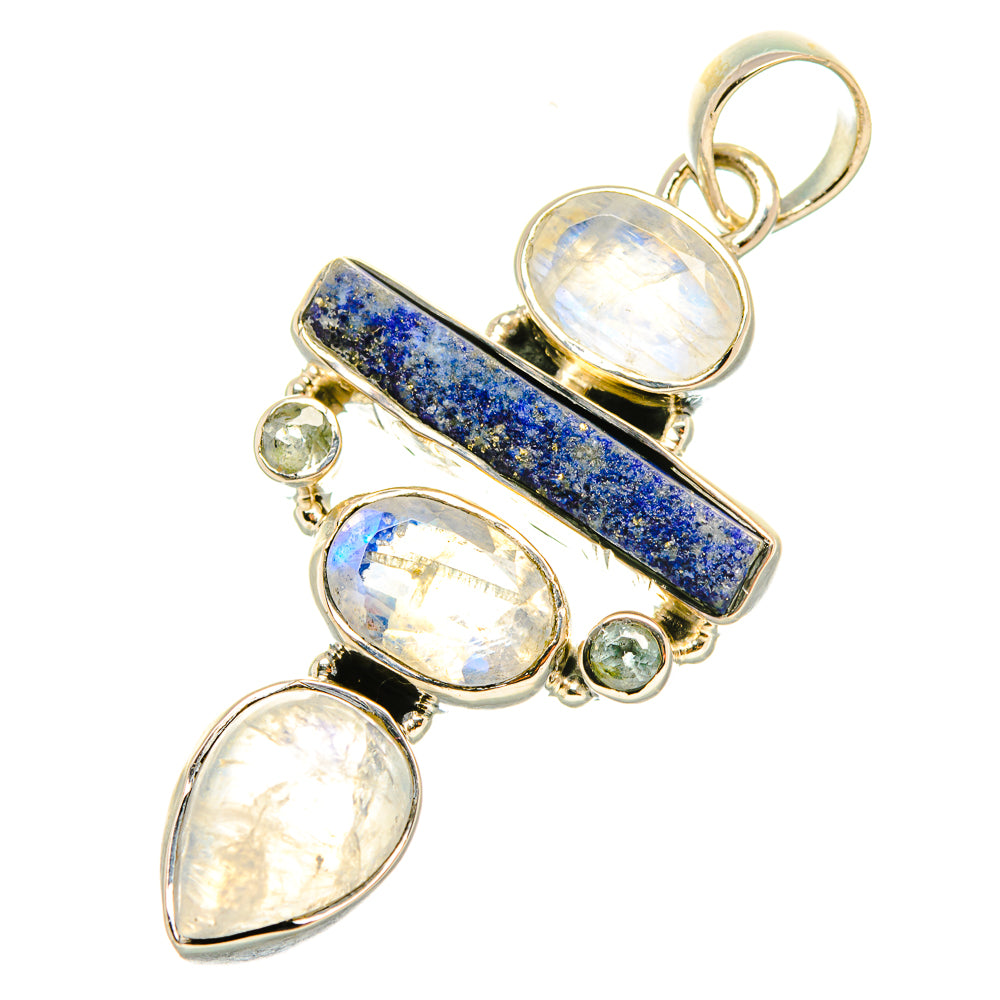 Rainbow Moonstone Pendants handcrafted by Anasilvercos - PD6815