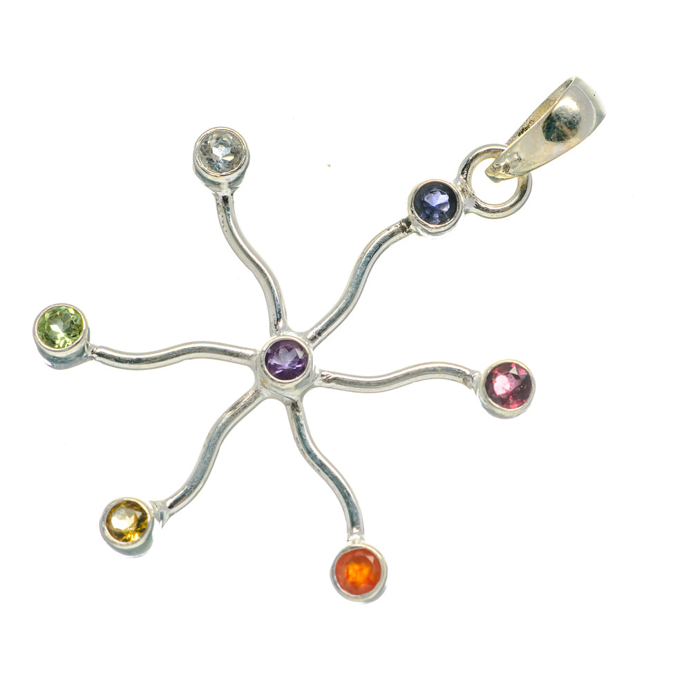 Multi-Stone Chakra Pendants handcrafted by Anasilvercos - PD682018