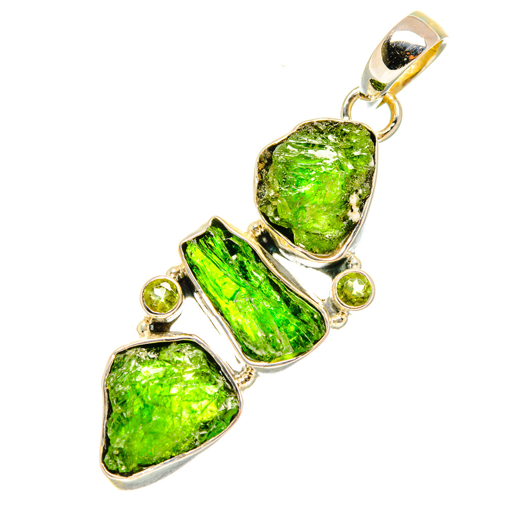 Chrome Diopside Pendants handcrafted by Anasilvercos - PD6828