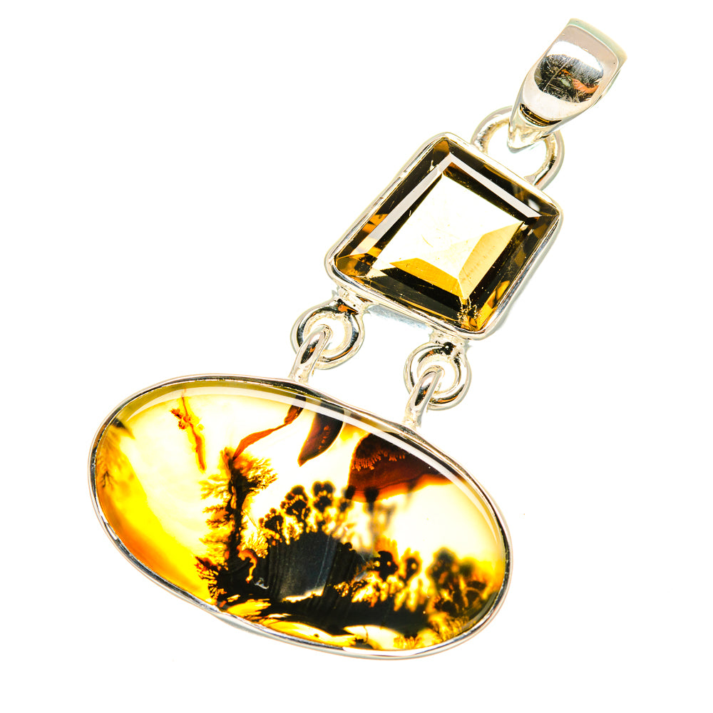 Scenic Dendritic Agate Pendants handcrafted by Anasilvercos - PD6834