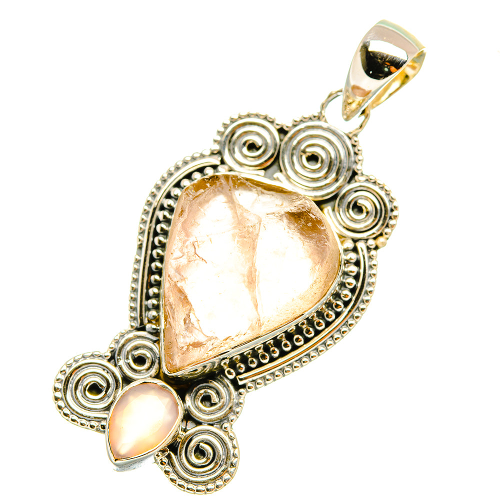 Rose Quartz Pendants handcrafted by Anasilvercos - PD6837