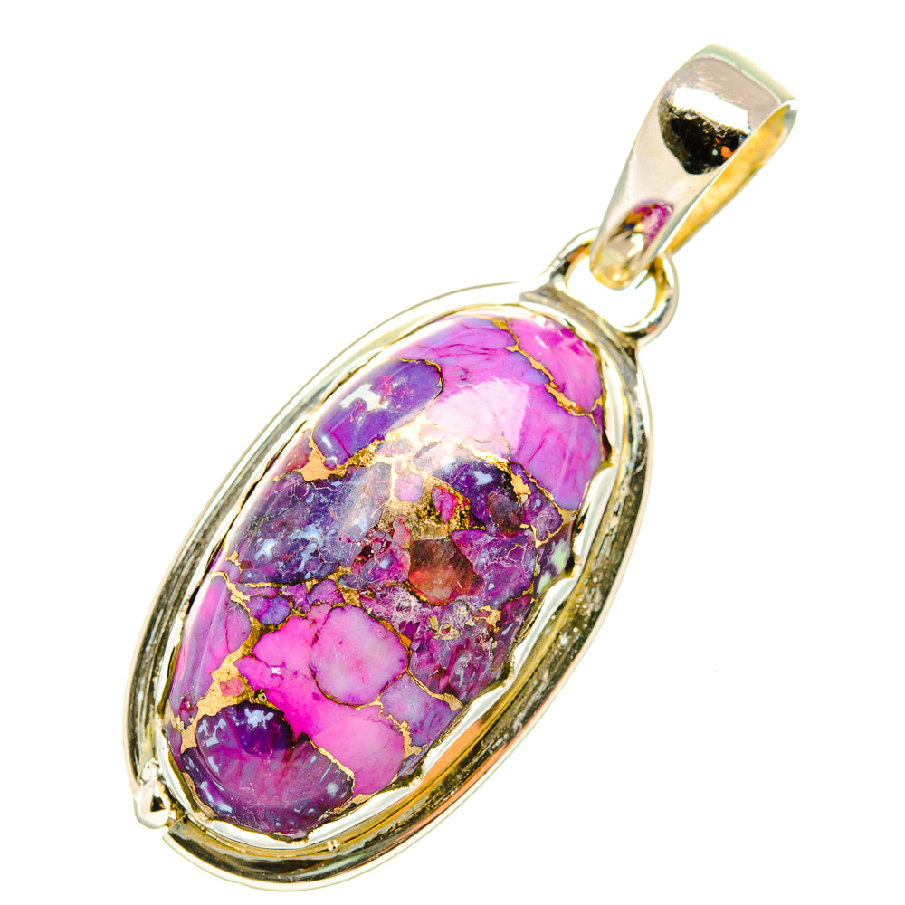 Purple Copper Composite Turquoise Pendants handcrafted by Anasilvercos - PD6849
