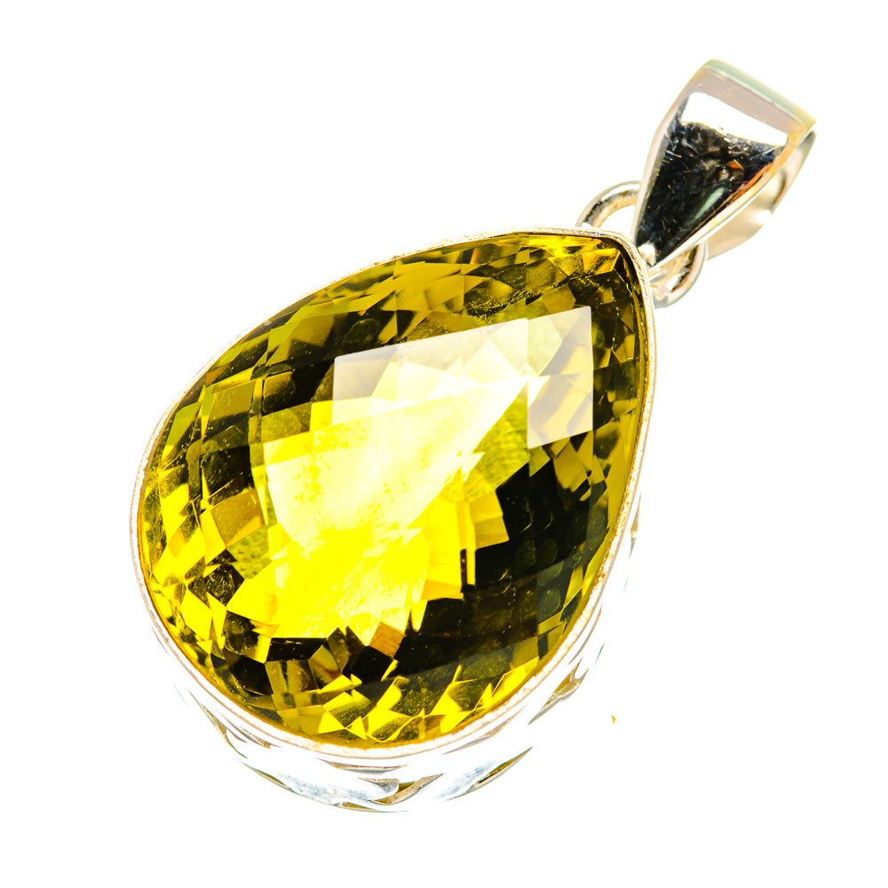 Olive Quartz Pendants handcrafted by Anasilvercos - PD6864