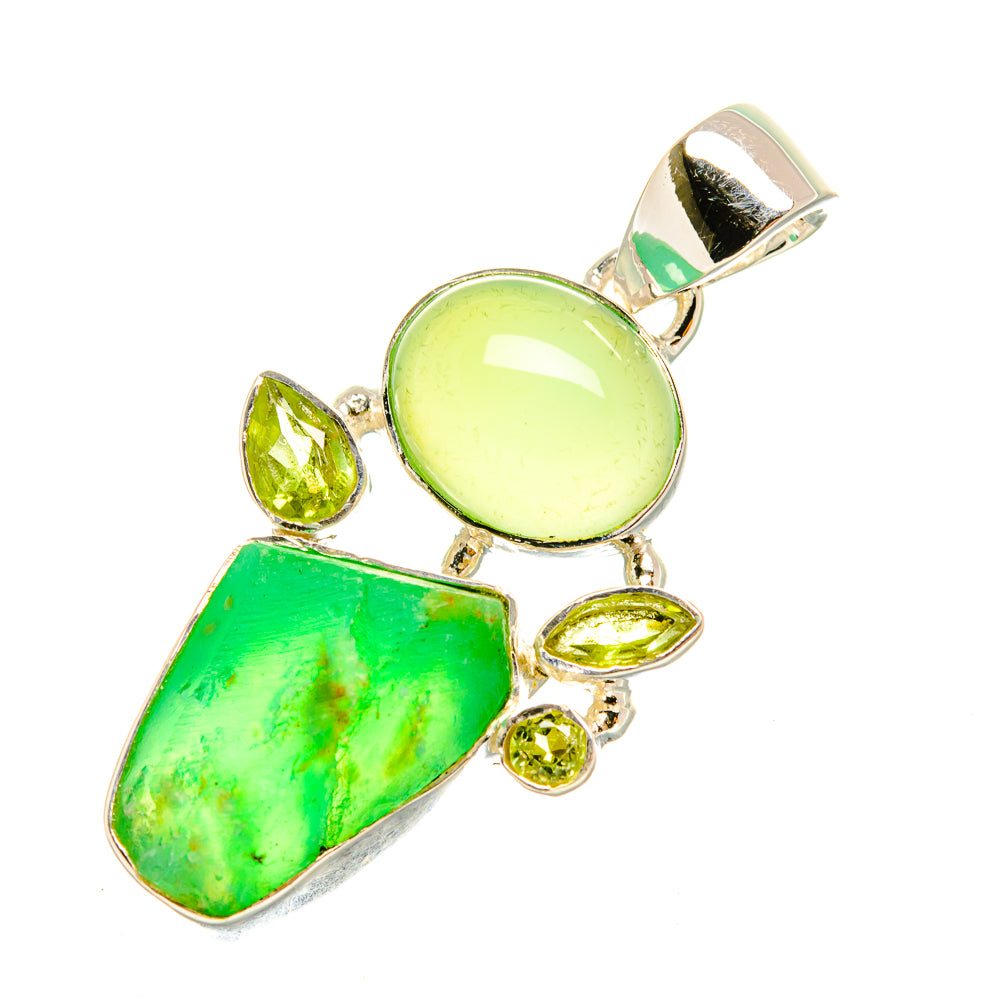 Chrysoprase Pendants handcrafted by Anasilvercos - PD6884