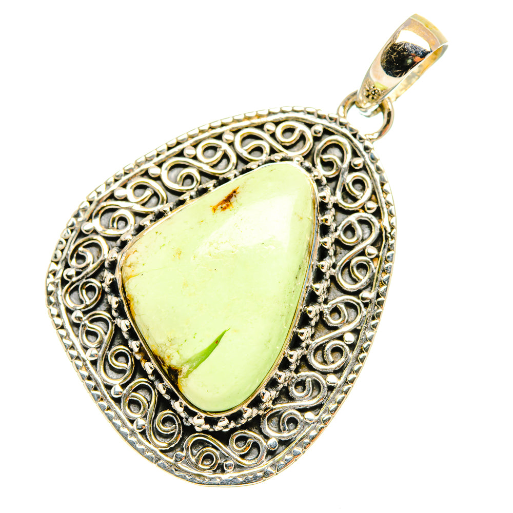 Lemon Chrysoprase Pendants handcrafted by Anasilvercos - PD6900